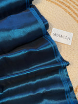 Indigo Blue Handloom Cotton Tissue Saree