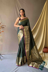 Green Zari Weaving Banarasi Silk Saree