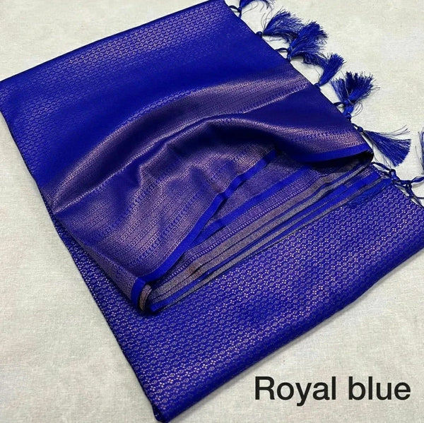 Royal Blue Soft Pattu Silk Saree