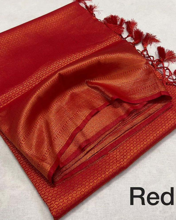 Red Soft Pattu Silk Saree