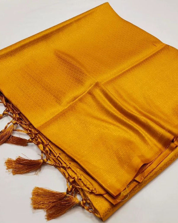Orange Soft Pattu Silk Saree
