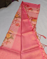 Pink Digital Pink Soft Pattu Silk Saree
