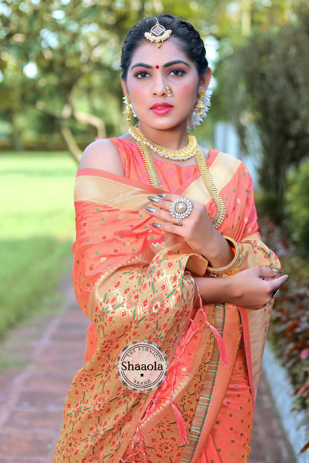 Traditional kerala christian bridal look for my bride NIHINA wore a kerala  kasavu set saree and gold jewellery, messy hairdo with white j... |  Instagram