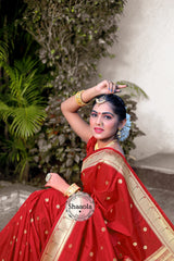 Red Soft Silk Paithani Saree
