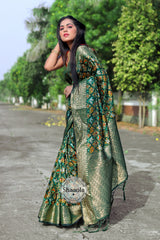 Green Woven Patola Silk Saree