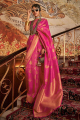 Fuscia Pink Kanjivaram Silk Saree