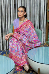 Lavender Purple Soft Modal Silk Saree With Kashmiri Weaving