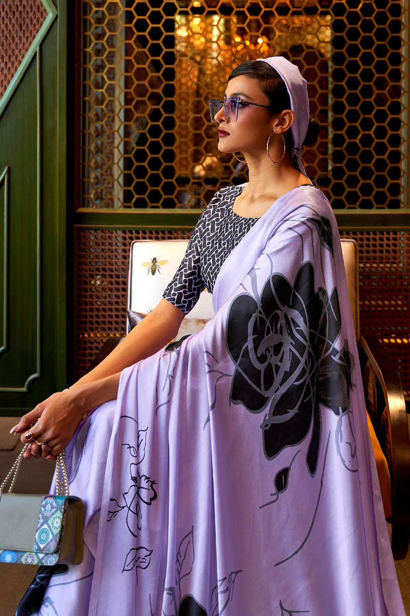 Buy Purple Sarees for Women by SATRANI Online | Ajio.com